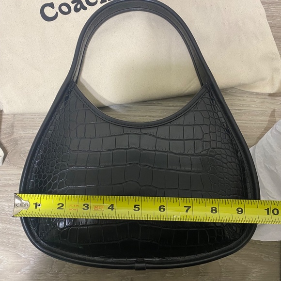 Coach Ergo bag in black croc embossed leather - Picture 10 of 14